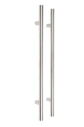 Circular Pull Handle Set Polished Stainless Steel Tone